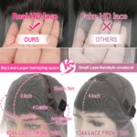 13x6 Body Wave Lace Front Wigs Human Hair Pre Plucked HD Transparent Lace Frontal Wigs Human Hair 180% Density Glueless Human Wigs with Baby Hair for Women 26 Inch - Image 5