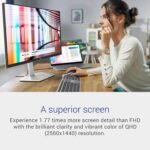 Dell S2722DC Monitor - 27-inch WQHD (2560x1440) 75Hz 4Ms Display, AMD FreeSync, Built in Speaker, USB Type-C Connectivity, Height/Pivot/Swivel/Tilt Adjust - Platinum Silver - Image 6