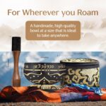 Authentic Tibetan Singing Bowl Set with Case – Meditation Bowl & Sound Bowl with Cushion, Mallet & Guide – Chakra Healing Tools – Stress Relief Instruments – Yoga Therapy Tools – Mindfulness Gift Set - Image 3