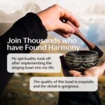 Authentic Tibetan Singing Bowl Set with Case – Meditation Bowl & Sound Bowl with Cushion, Mallet & Guide – Chakra Healing Tools – Stress Relief Instruments – Yoga Therapy Tools – Mindfulness Gift Set - Image 4