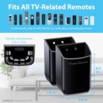 TotalMount Hole-Free Remote Holders – Eliminate Need to Drill Holes in Your Wall (Black Remote Control Holders, Quantity 2) - Image 4