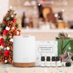 ASAKUKI Essential Oil Diffuser, Aromatherapy Cool Mist Home Humidifier with 7 LED Color Changing Light and Auto-Off Safety Switch, 8 Essential Oils Set, 300ml (Brown with Oils) - Image 9