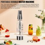 Sparkling Water Maker, Portable Soda Maker with 1L PET Carbonating Bottles, Soda Water Maker for Flavored Drinks, Soda Machine (Silver) - Image 7