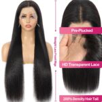 30 Inch 13x6 Lace Front Wigs Human Hair 200 Density Straight HD Lace Front Wigs Pre Plucked Straight Glueless Human Hair 13x6 HD Frontal Human Hair Wig for Women - Image 5