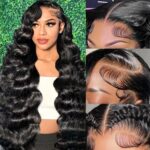 13x6 Body Wave Lace Front Wigs Human Hair Pre Plucked HD Transparent Lace Frontal Wigs Human Hair 180% Density Glueless Human Wigs with Baby Hair for Women 26 Inch - Image 2
