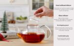 CNGLASS Glass Teapot Stovetop Safe,Clear Teapot with Removable Infuser 20.3 oz,Loose Leaf and Blooming Tea Maker - Image 5