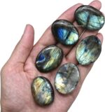 Amazing Gemstone Labradorite Worry Stone, Healing Crystals - Piedra Crystal Fidget for Gift, Meditation, Calming, Relaxation, Stress Relief - Image 7