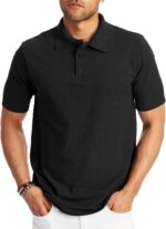 Hanes Men’s X-Temp Short Sleeve Polo Shirt, Midweight Men's Shirt - Image 2