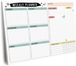 Weekly Planner Pad, 52 Letter Size Tear Off Sheets, 8.5” x 11” Undated Calendar Weekly Desk Planner Notepad, Daily Schedule Priorities To Do List for Week (Style 4) - Image 2