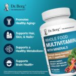 Dr. Berg Whole Food Multivitamin with Minerals - Daily Multivitamin for Men and Women - Includes Premium Whole Food Fruits and Vegetable Blend with Folate, Alpha-lipoic Acid and More - 60 Capsules - Image 4
