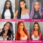 30 Inch 13x6 Lace Front Wigs Human Hair 200 Density Straight HD Lace Front Wigs Pre Plucked Straight Glueless Human Hair 13x6 HD Frontal Human Hair Wig for Women - Image 7
