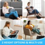 Foot Rest for Under Desk at Work, Comfortable Foot Stool with 2 Adjustable Heights, Footrest with Washable Cover, for Back & Hip Pain Relief, Suitable for Office, Home and Car (Black) - Image 7