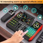 Podcast Equipment Bundle,with 3.5mm Condenser Microphone & Live Sound Card - Audio Mixer for Streaming, PC/Mobile Live Singing, Gaming Content Creators, Soundboard with USB Computer Interface - Image 6