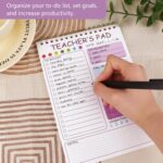 Teacher To Do List Notepad, 8.3x5.8 Inch Teacher Notepad, Spiral Checklist Notebook for Class Schedules, Daily Planner, School Tasks and Goal Setting (Purple) - Image 6