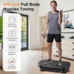 FEIERDUN Vibration Plate Exercise Machine, Vibration Plate for Lymphatic Drainage, Power Plate Vibration Platform for Weight Loss, Toning & Wellness - Image 4