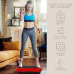 SUPER DEAL Pro Vibration Plate Exercise Machine - Whole Body Workout Vibration Fitness Platform Fit Massage Workout Trainer w/Loop Bands + Bluetooth + Remote, 99 Levels - Image 4