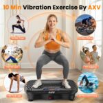 AXV Vibration Plate Fitness Platform Exercise Machine Vibrating Lymphatic Drainage Shaking Full Body Shaker Workout Vibrate Stand Shake Board Sport Gym for Weight Loss Fat Burner for Women Men - Image 3
