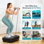 Dripex Vibration Plate Exercise Machine, Power Vibrating Plate for Lymphatic Drainage Weight Loss, Whole Body Workout Vibration Plates Fitness Platform, Fat Burner Shake Plate Equipment for Women Men - Image 4