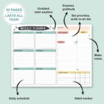 Weekly Planner Pad, 52 Letter Size Tear Off Sheets, 8.5” x 11” Undated Calendar Weekly Desk Planner Notepad, Daily Schedule Priorities To Do List for Week (Style 4) - Image 5