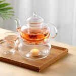 CNGLASS Glass Teapot Stovetop Safe,Clear Teapot with Removable Infuser 20.3 oz,Loose Leaf and Blooming Tea Maker - Image 8