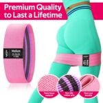 WALITO Resistance Bands for Working Out, Fabric Exercise Bands for Legs and Butt, Workout Bands for Women and Men, Booty Band for Yoga Starter Set, Pilates, Rehab, Fitness and Home Workout - Image 3