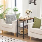 HOOBRO End Table, 3-Tier Narrow Side Table, Nightstand with 2 Flat or Slant Adjustable Shelves for Small Spaces, Hallway, Living Room, Bedroom, Sturdy, Easy Assembly, Rustic Brown and Black BF23BZ01G1 - Image 3