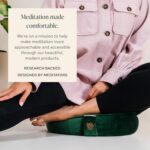 Mindful and Modern Velvet Meditation Cushion - Luxury Zafu Floor Pillow for Yoga - Large Buckwheat Meditation Pillow with Luxe Removable Cover in Six Colors - Image 9