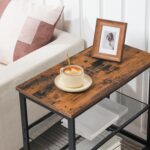 HOOBRO End Table, 3-Tier Narrow Side Table, Nightstand with 2 Flat or Slant Adjustable Shelves for Small Spaces, Hallway, Living Room, Bedroom, Sturdy, Easy Assembly, Rustic Brown and Black BF23BZ01G1 - Image 5