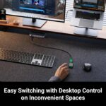 UGREEN USB 3.0 Switch 2 Computers Sharing USB C & A Devices, 4 Port USB Switcher Sharing Keyboard and Mouse, Printer/Scanner USB Switch Hub for Two Computers with 2 USB3.0 Cables and Controller - Image 6