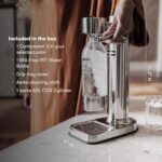 aarke Carbonator lll with CO2 Cylinder - Sparkling & Carbonation Water Machine, Stainless Steel with PET BPA-Free Reusable Bottle Volume 800 mL (Stainless Steel) - Image 6