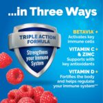 Emergen-C Immune+ Triple Action Immune Support Powder, BetaVia (R), 1000mg Vitamin C, B Vitamins, Vitamin D and Antioxidants, Raspberry – 30 Count - Image 4
