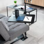 VIVO 20 inch Over Couch Swivel Table, Laptop Desk for Remote Work, Portable Recliner Workstation with Height Adjustable Swing Arm, Black, DESK-ST01C - Image 10