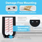 TotalMount Hole-Free Remote Holders – Eliminate Need to Drill Holes in Your Wall (Black Remote Control Holders, Quantity 2) - Image 5