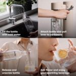 aarke Carbonator lll with CO2 Cylinder - Sparkling & Carbonation Water Machine, Stainless Steel with PET BPA-Free Reusable Bottle Volume 800 mL (Stainless Steel) - Image 4