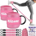 Ankle Resistance Bands with Cuffs, Ankle Weights Bands for Working Out, Women Leg and Glutes Workout Equipment, Exercise Bands for Kickbacks, Butt and Booty Trainer, Home Gym Fitness Equipment - Image 2