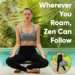 Meditation Chair w/ Extra Thick Cushion - Portable Bamboo Meditation Bench w/ Magnetic Locking Hinge - Anterior Tilt Seiza Bench Ideal for Comfortable & Stable Meditation - Sleek Canvas Kneeling Chair - Image 7