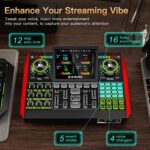 Podcast Equipment Bundle,with 3.5mm Condenser Microphone & Live Sound Card - Audio Mixer for Streaming, PC/Mobile Live Singing, Gaming Content Creators, Soundboard with USB Computer Interface - Image 9