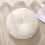 Floor Pillow Meditation Cushion Round Large Floor Pillows Seating for Adults, Velvet Thick Floor Cushions for Yoga Living Room Balcony Outdoor Tatami 18inches（Beige） - Image 3