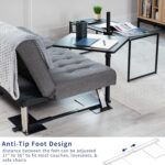 VIVO 20 inch Over Couch Swivel Table, Laptop Desk for Remote Work, Portable Recliner Workstation with Height Adjustable Swing Arm, Black, DESK-ST01C - Image 5
