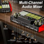 Podcast Equipment Bundle - All-in-One Audio Mixer Production Studio with 3.5mm Microphone for Live Streaming, Podcast Recording, PC, Smartphone & DJ (Model: G9-PKPRO DJ Mixer - Image 8