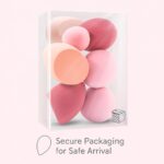 Makeup Sponge Set Foonbe Blender Sponges 7 Pcs for Liquid, Cream, and Powder, Latex Free, Multi colored Beauty Sponges with 1 Mini Sponge, Vegan & Cruelty-Free - Image 7