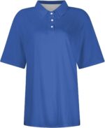 Golf Clothes for Women Short Sleeve Polo Shirts Lightweight Dry Fit Tshirts V Neck Collared Workout Blouses - Image 3
