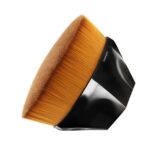 Foundation Makeup Brush Flat Top Kabuki Hexagon Face Blush Liquid Powder Foundation Brush for Blending Liquid, Cream or Flawless Powder Cosmetics with Bonus Protective Case (Black) - Image 2