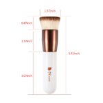DUcare Foundation Brush,Flat Top Kabuki Brush Synthetic Professional Makeup Brush Liquid Blending Mineral Powder Buffing Stippling Makeup Tools, Rose Golden/White - Image 8