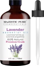 Majestic Pure Lavender Essential Oil with Glass Dropper | 100% Pure and Natural Lavender Oil | Premium Grade Essential Oils for Diffusers, Skin, Aromatherapy, Massage | 4 Fl Oz - Image 2