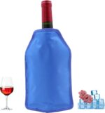 Wine Cooler Sleeve - Bottle Chill Ice Pack for Freezer - Vodka, Tequila Chiller Carrier - Christmas Holiday Gifts for Wine Lovers (Blue) - Image 2