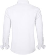 J.VER Men's Dress Shirts Solid Long Sleeve Stretch Wrinkle-Free Formal Shirt Business Casual Button Down Shirts - Image 3