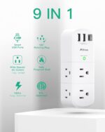 Outlet Extender with Rotating Plug, Mifaso Surge Protector 6 AC Multi Plug Wall Outlets and 3 USB Ports, 1800 Joules, 3-Sided Swivel Power Strip Spaced Splitter for Home, Travel, Dorm Room Essentials - Image 8