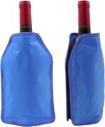 Wine Cooler Sleeve - Bottle Chill Ice Pack for Freezer - Vodka, Tequila Chiller Carrier - Christmas Holiday Gifts for Wine Lovers (Blue) - Image 8