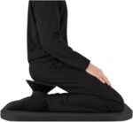 Walden Seiza Meditation Bench Comfortable Traditional Oak Wood Yoga Stool for Zen Practice Wide Seat Includes Top Cushion Home Decor Indoor & Outdoor Use Meditation Accessories (Black Ash) - Image 5